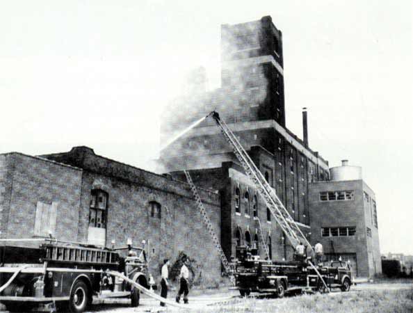 Fire at the vacant Brewery - July 26, 1964