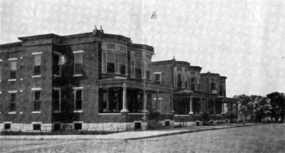 1001 to 1011 North 6th Street, Sixth Street houses facing the park, circa 1910