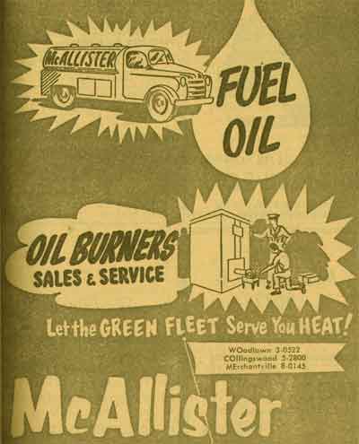 Oil dealer at Linden and North 7th Street, 1955