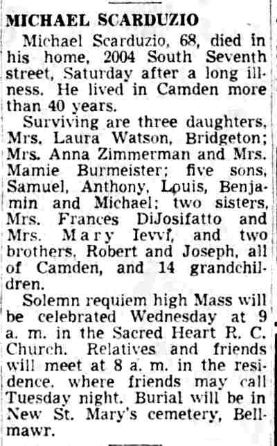 Michael Scarduzio - August 28, 1950