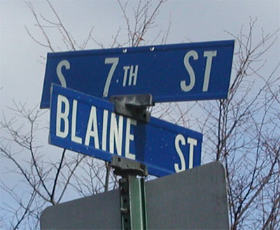 South 7th Street and Blaine Street intersection