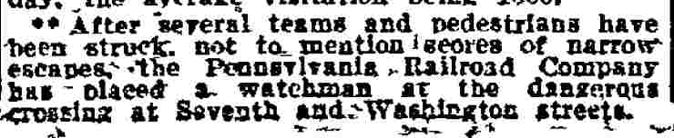 Washington Street at South 7th Street, Philadelphia Inquirer, July 23, 2009