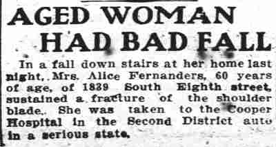 1839 South 8th Street, Camden Daily Courier, February 14, 1913