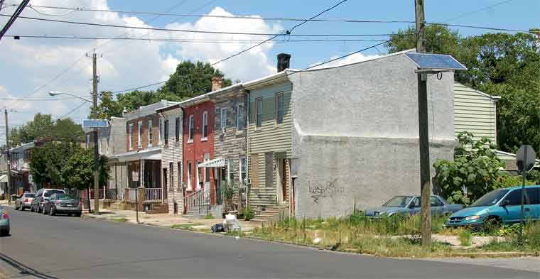 Northeast corner of Walnut and South 8th Street, July 30, 2011
