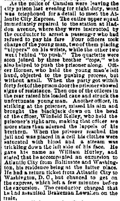 Philadelphia Inquirer, August 17, 1885 — Winfield Kelley, 207 North 9th Street