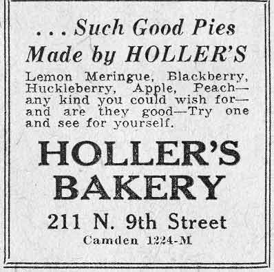 Camden Courier-Post, October 5, 1931 — Holler's Bakery, 211 North 9th Street