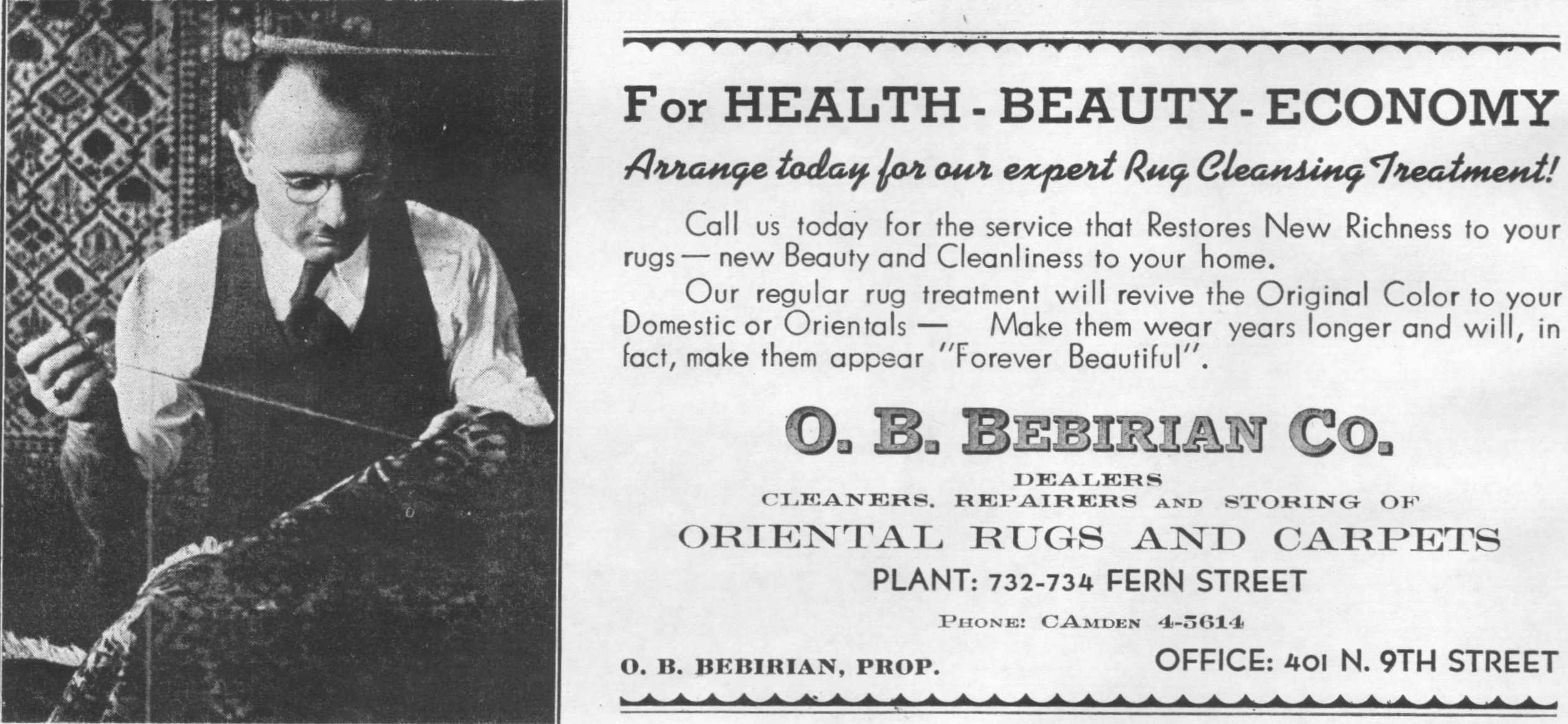 O.B. Bebirian Company, 732–734 Fern Street