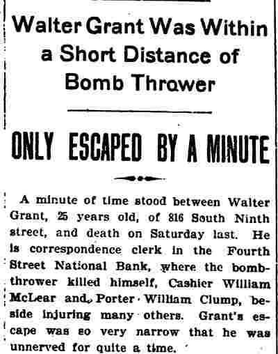 Camden Daily Courier, January 7, 1907 — Walter Grant, 816 South 9th Street