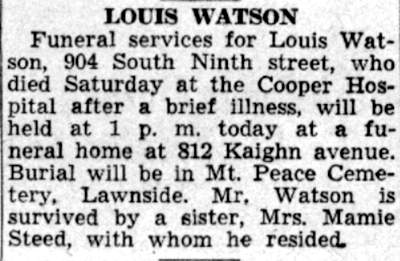 Camden Courier-Post, July 23, 1941 — 904 South 9th Street, continuation