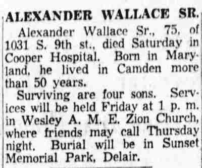 1031 South 9th Street — Alexander Wallace family