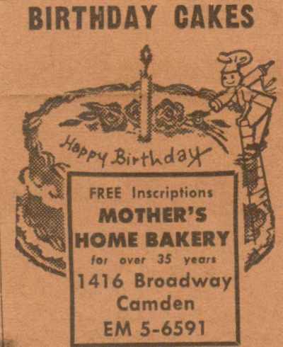 Mother's Home Bakery, 1416 Broadway — John J. Bechta family lived at 1482 South 9th Street