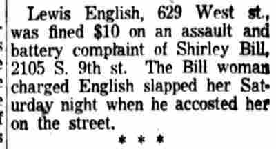 Lewis English fine — Camden Courier-Post October 26, 1953