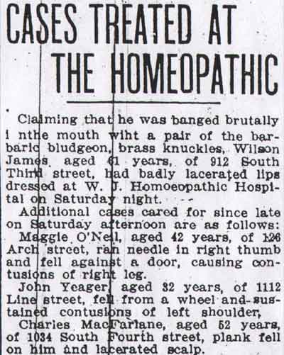 1112 Line Street — John Yeager, Philadelphia Inquirer, July 28, 1913