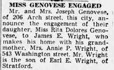 206 Arch Street - Joseph Genovese Family - Camden Courier-Post December 28, 1938