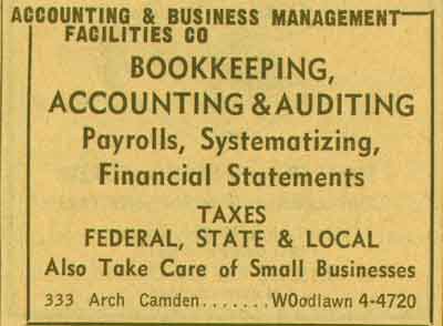 333 Arch Street - Accounting and Business Management Facilities Company - 1955 New Jersey Bell Telephone Yellow Pages Ad