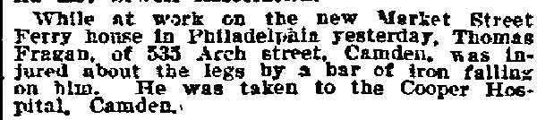 535 Arch Street - Thomas Fragan - Philadelphia Inquirer November 23, 1898