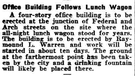 537 Arch Street - Raymond L. Warren - Philadelphia Inquirer March 2, 1919