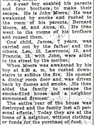 Family of 7 Flee From Fire in Home (continued)
