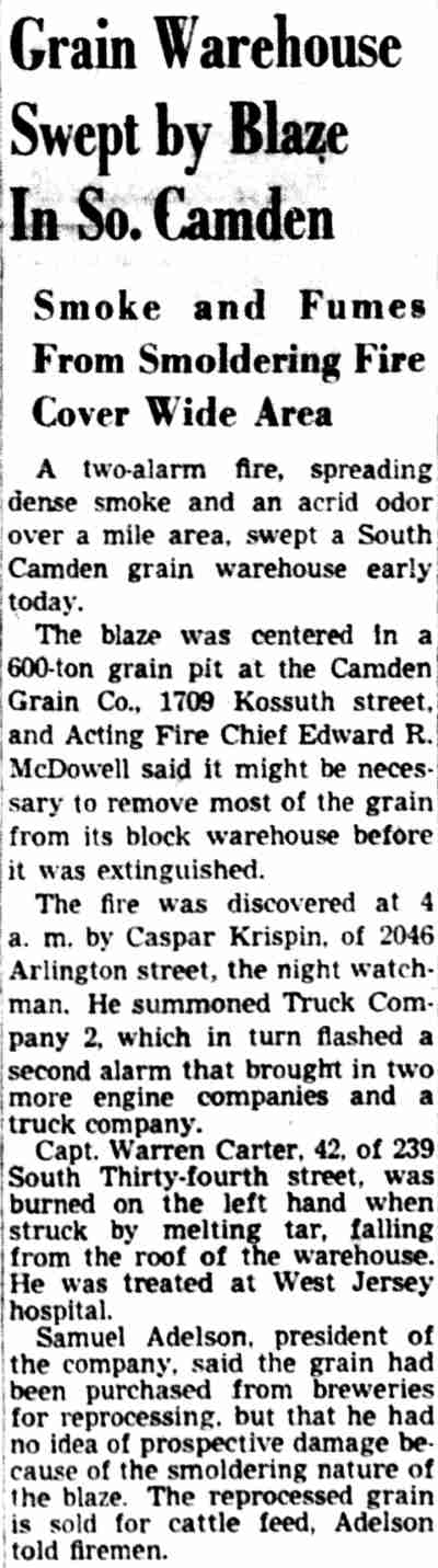 Camden Courier-Post, August 27, 1951 — Camden Grain Company and neighbors