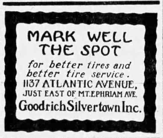 1137 Atlantic Avenue, Goodrich Silvertown Inc., tires, Camden Courier-Post, April 23, 1931