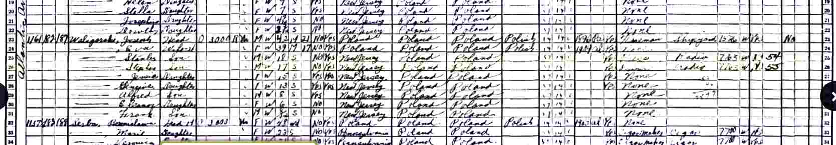 1161 Atlantic Avenue, Joseph Waligorski family, 1930 census