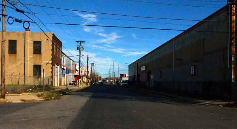 Looking east on Atlantic Avenue from South 4th Street, November 28, 2011