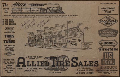 540 Atlantic Avenue, Allied Tire Sales advertisement, 1965