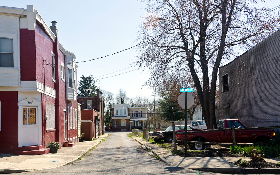Looking south on Coral Street, photograph taken March 19, 2012
