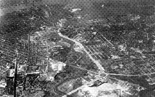 Admiral Wilson Boulevard looking west from the Airport Circle, 1931