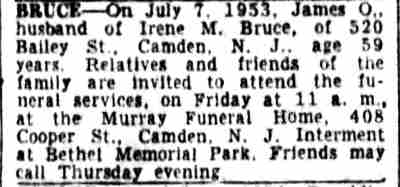 520 Bailey Street: James O. Bruce family — CCR July 9, 1953
