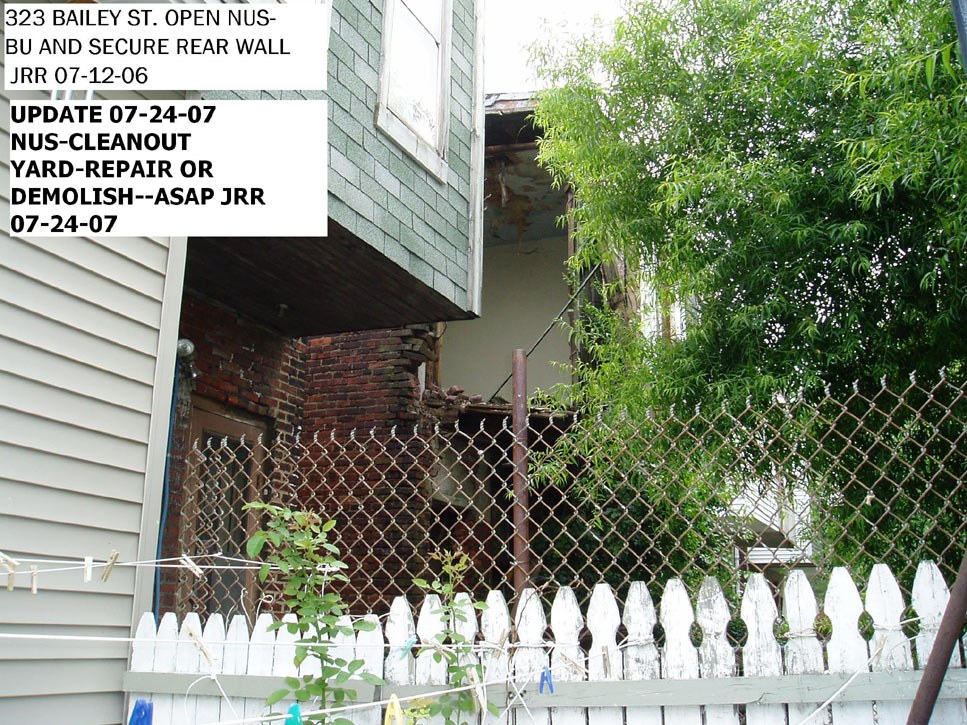323 Bailey Street, July 24, 2007