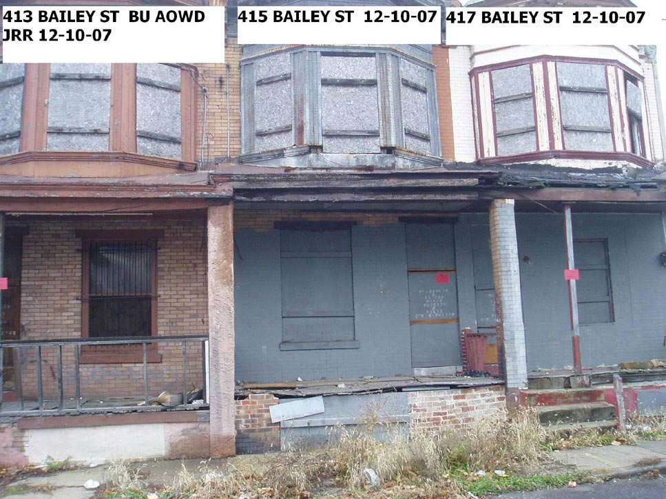 413, 415 and 417 Bailey Street — December 10, 2007