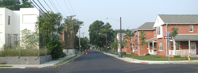 Looking south on Bank Street from Morse Street, July 2004