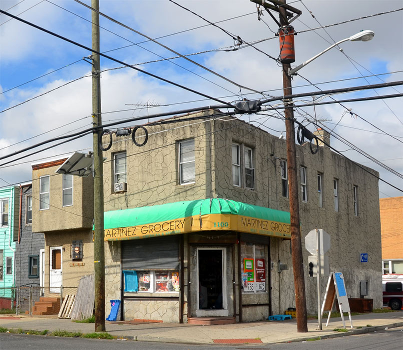 1100-1102 Baring Street as seen from the northeast corner of South 6th Street and Chestnut Street, August 16, 2011