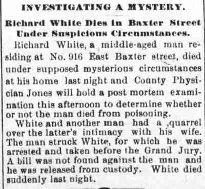 Newspaper clipping: Investigating a Mystery, 1895