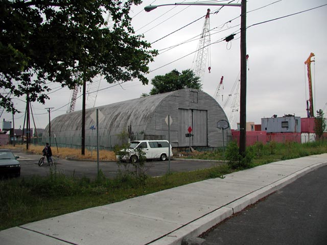 Beach Street formerly ran north along the fence to Erie Street, June 6, 2004