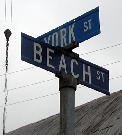 Looking south on Beach Street from York Street, June 2004
