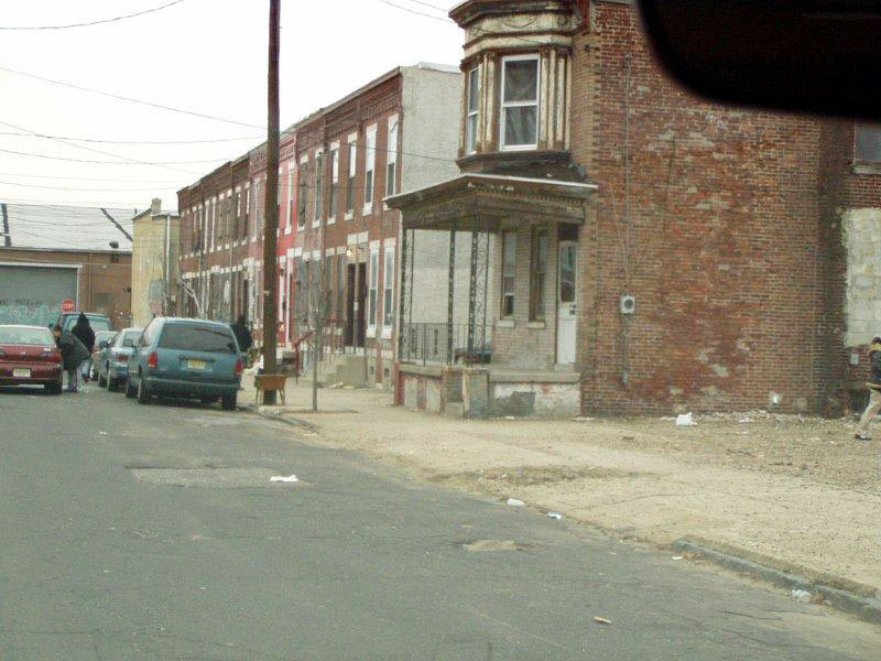 Looking northwest on Beckett Street from West Street, December 26, 2004
