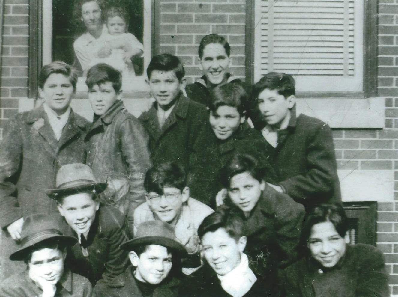 Some of the Beckett Streeters on a Sunday, circa World War II, taken in front of 329 Beckett Street