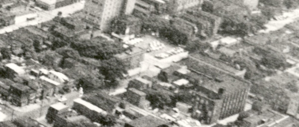500 Block of Benson Street, aerial view, July 7, 1965