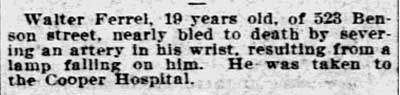 523 Benson Street, Philadelphia Inquirer, August 6, 1906, second clipping