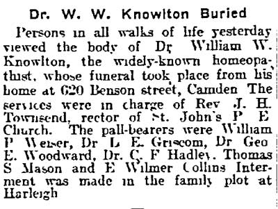 620 Benson Street, Philadelphia Inquirer, January 27, 1915