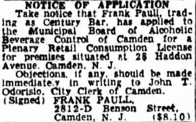 2812 Benson Street, Camden Courier-Post, June 20, 1959