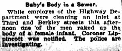 Intersection of 3rd Street and Berkley Street — Camden Post-Telegram, April 11, 1905