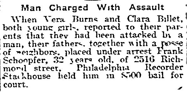 Man Charged With Assault — Philadelphia Inquirer, October 16, 1917