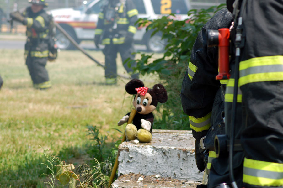 Fire fighters were unable to find any signs of Mickey Mouse at 528 Borton Street, June 1, 2008