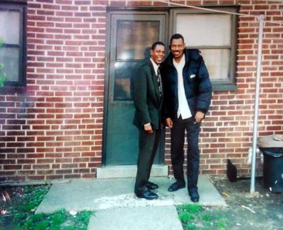 Eric Washington and Altonia 'Baby Tony' Washington at 187 Branch Village, 1992