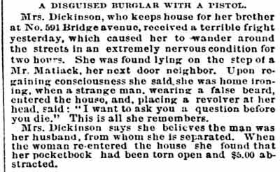A Disguised Burglar with a Pistol — Philadelphia Inquirer, December 21, 1891