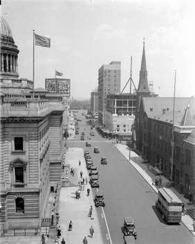Broadway and Market Street, Camden Trust building under construction, 1928