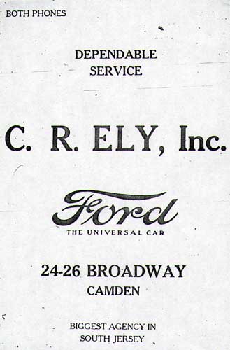1923-1924 Camden City Directory Advertisement